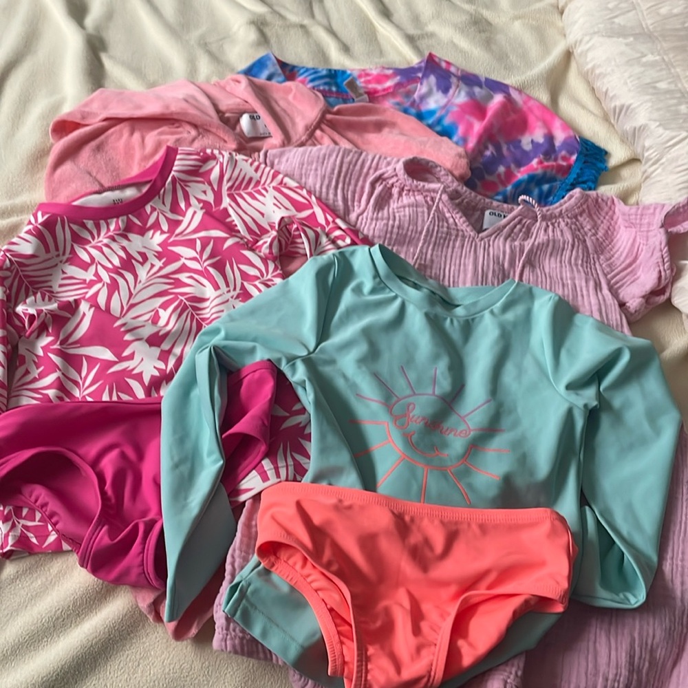Girls bathing suits and cover ups